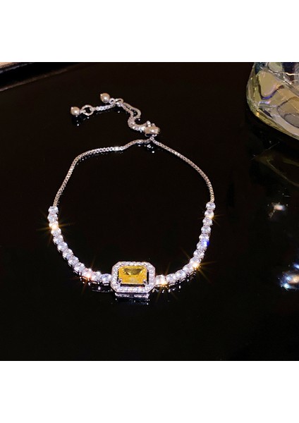 Yeni Zirkonya Çekilebilir Bilezik Hafif Lüks Kıdemli Mizaç Duygusu Bilezik Mücevherat Sınıfı Broş Takı (Yurt Dışından)