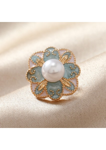 Hafif Lüks Inci Elmas Taklidi Bel Düğmesi Alaşımlı Malzeme ile Etek Köşe Düğüm Düğmesi Zarif Çok Yönlü Stil (Yurt Dışından)