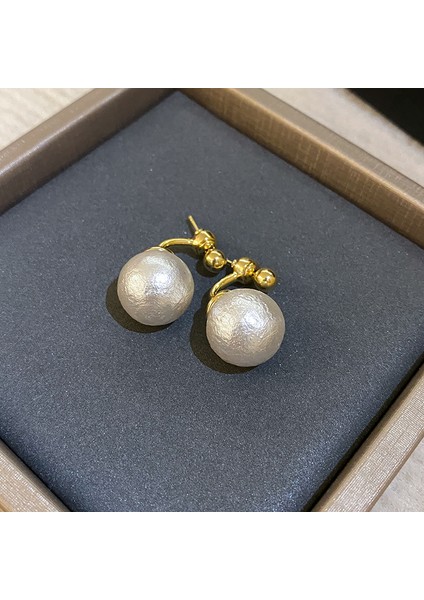 Yeni Fransız Retro Inci Geometrik Küpe Atılı Moda Mizaç Küpe Niş Işık Lüks Broş Takı (Yurt Dışından)