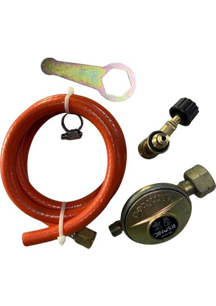 Tekli Portatif Ocak Tüp Girişli Turuncu+Dedantör SET+220GR 3 Adet modelleri