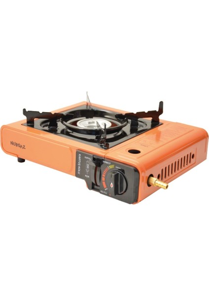 Tekli Portatif Ocak Tüp Girişli Turuncu+Dedantör SET+220GR 3 Adet fırsatları