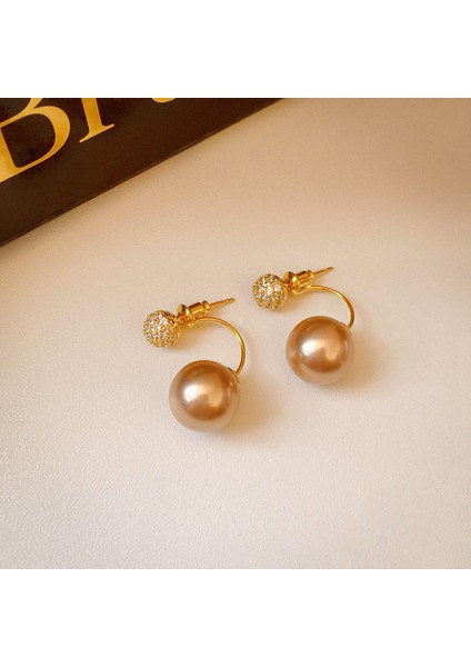 Yeni Fransız Retro Inci Geometrik Küpe Atılı Moda Mizaç Küpe Niş Işık Lüks Broş Takı (Yurt Dışından)