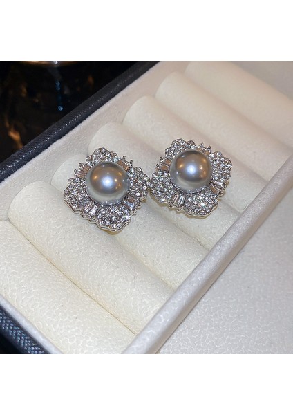 Yeni Fransız Retro Inci Geometrik Küpe Atılı Moda Mizaç Küpe Niş Işık Lüks Broş Takı (Yurt Dışından)