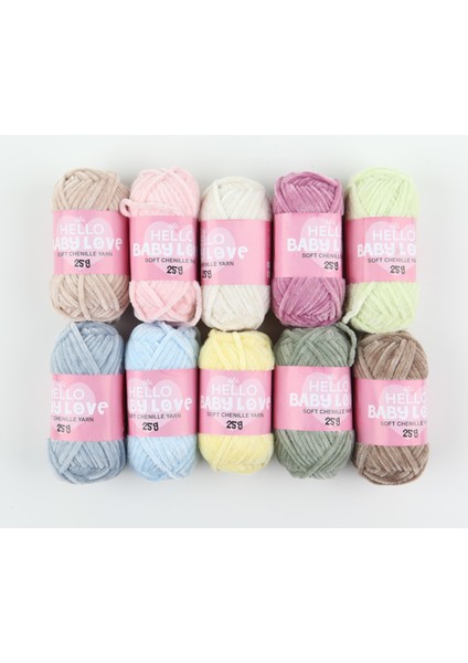 Baby Love Şönil İplik Seti - Pastel Renkler