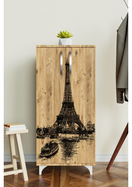 Eiffel Tower 3 Raflı Çok Amaçlı Dolap Mutfak Salon Banyo Ofis Salon Dolabı modelleri