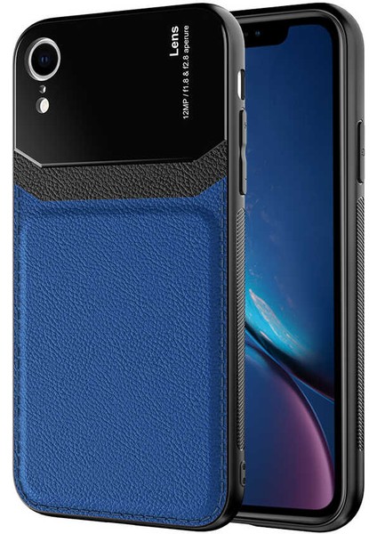 Apple iPhone Xr 6.1 Kılıf Parlak Tpu Emiks Kapak Lacivert