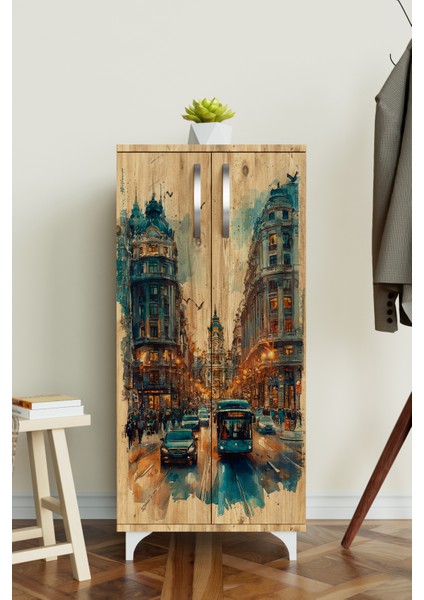 City Lights 3 Raflı Çok Amaçlı Dolap Mutfak Salon Banyo Ofis Salon Dolabı fiyatları