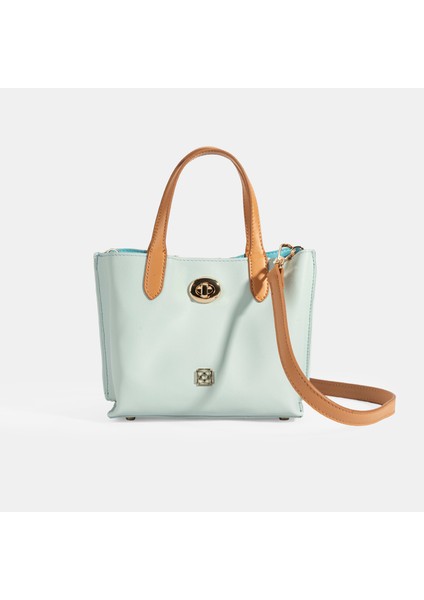 Kadın Mavi Omuz Askılı Mini El Çantası