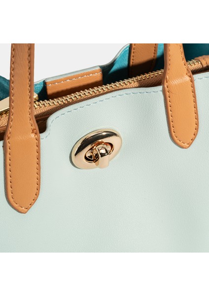 Kadın Mavi Omuz Askılı Mini El Çantası