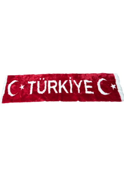 Türkiye Yazılı Peluş Göğüslük Pandizot Örtüsü 160X40CM