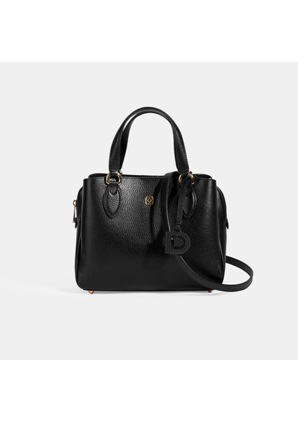 Kadın Siyah Deri Omuz Çantası
