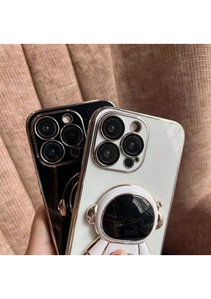 iPhone 12 Pro Elektrokaplama Yumuşak Tpu Telefon Kılıfı Astronot Gizli Ayak (Yurt Dışından) modelleri