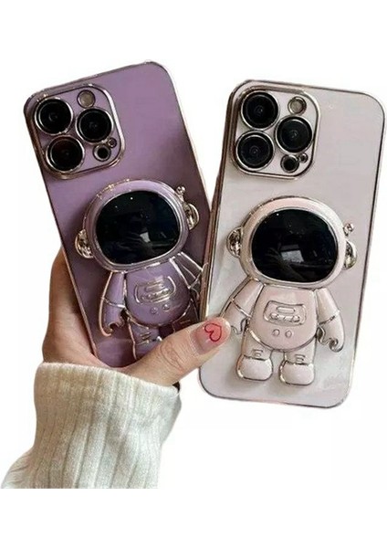 iPhone 12 Pro Elektrokaplama Yumuşak Tpu Telefon Kılıfı Astronot Gizli Ayak (Yurt Dışından) fiyatları