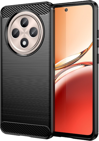 Oppo RENO11 Fs 5g Karbon Fiber Dokulu Tpu Fırçalanmış Telefon Kılıfı (Yurt Dışından)
