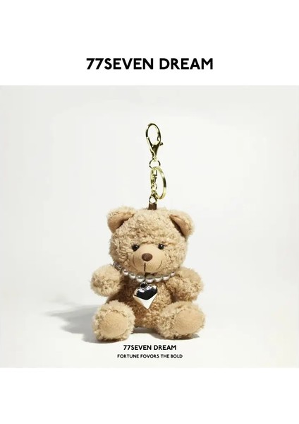 Kawaii Goggles Pilot Bear Keychain Bell Inci Peluş Ayı Anahtar Yüzük Kolye Çanta Aksesuarları Sevimli Peluş Asma Süs: J (Yurt Dışından)