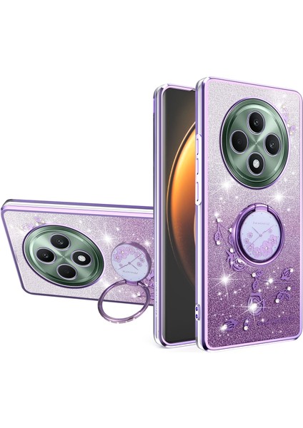 Oppo RENO11 Fs 5g Yüzük Destekli Tpu Telefon Kılıfı Degrade Simli (Yurt Dışından)