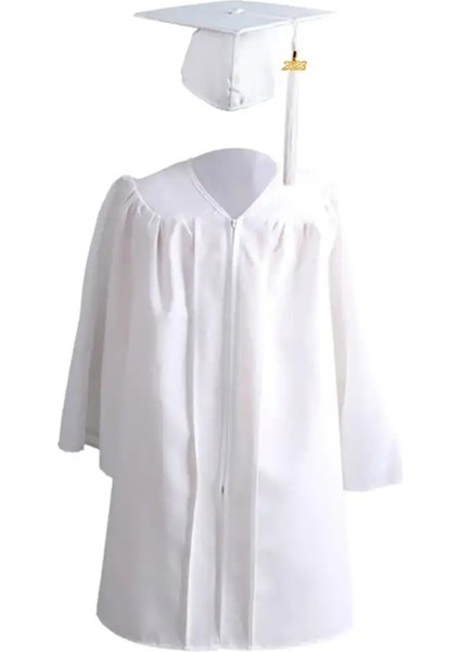 Kids Çocuk Mezuniyet Takım Anaokulu Mezun Giyim Kapanması Elbise Okul Öncesi Mezuniyet Elbise Festivali Giyim Kostüm Kıy Renk: Beyaz/boyut: L (Yurt Dışından)