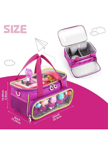 Toniebox Starter Portable Organizer Çantası Için Taşıma Çantası Omuz Askısı ve Saplı Çubuk Koleksiyonlu Torbalar Bagscolor: Mor (Yurt Dışından)