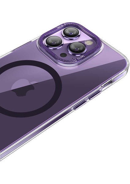 Apple iPhone 14 Pro Max Kılıf Magsafe Şarj Özellikli Sert Pc Scks Fuya Kapak-Derin Mor fırsatları