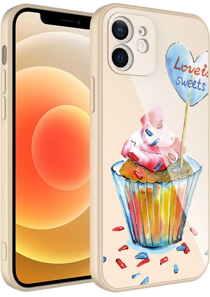 iPhone 11 Kılıf Kamera Korumalı Desenli Sert Silikon Scks Epoksi Kapak-No8