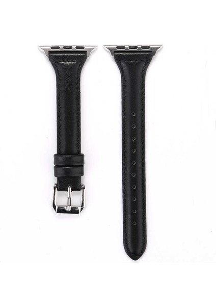 ​​​watch Ultra 49MM Kordon Uyumlu Krd-28 Deri Strap Kayış Scks - Siyah