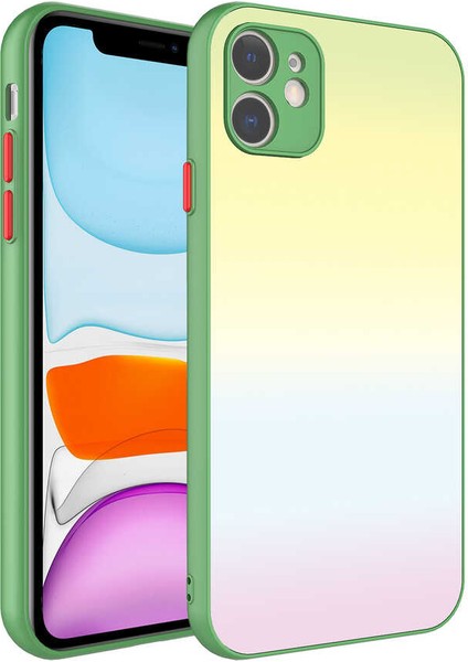 iPhone 11 Uyumlu Kamera Korumalı Renkli Temperli Scks X-Cam Kapak-No9