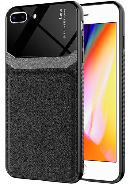 Apple iPhone 8 Plus Kılıf Parlak Tpu Emiks Kapak Siyah