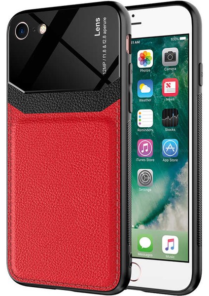 Apple iPhone 7 Kılıf Parlak Tpu Emiks Kapak Kırmızı