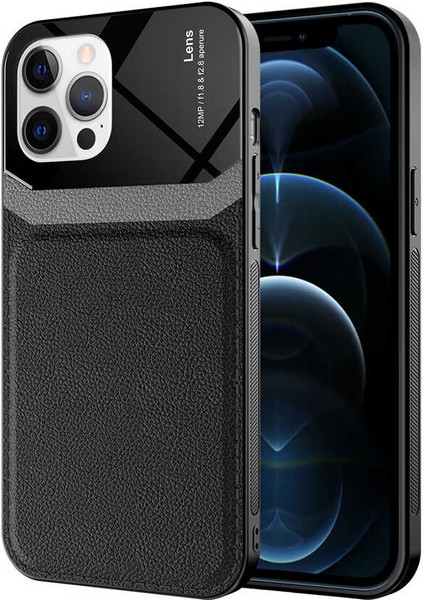 Apple iPhone 12 Pro Max Kılıf Parlak Tpu Emiks Kapak Siyah