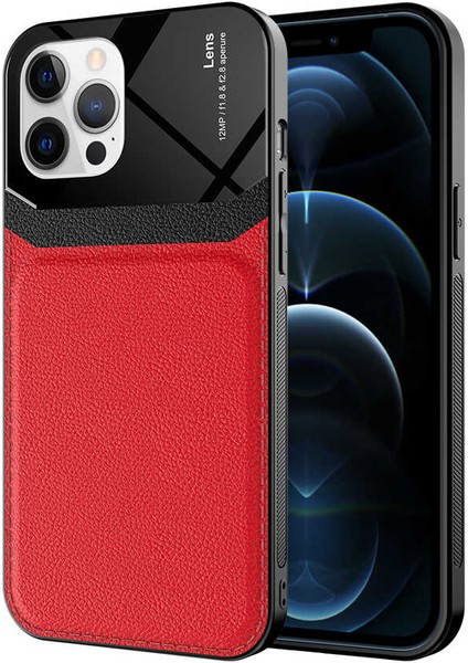 Apple iPhone 12 Pro Max Kılıf Parlak Tpu Emiks Kapak Kırmızı