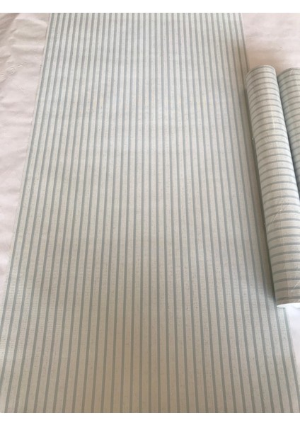 2830 Çizgili Mavi Gri Duvar Kağıdı