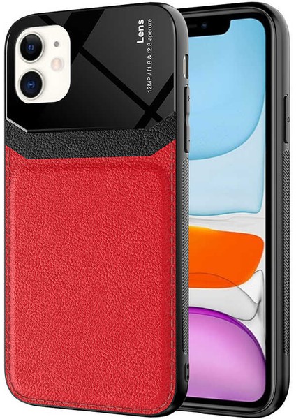 Apple iPhone 11 Kılıf Parlak Tpu Emiks Kapak Kırmızı