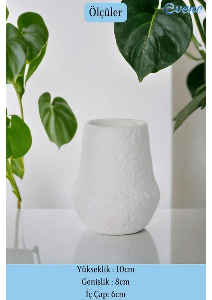 Tezgah Üstü Kaşıklık Dekoratif Dik Kaşıklık Silindir Kaşıklık Beyaz Renk