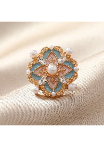 Hafif Lüks Inci Elmas Taklidi Bel Düğmesi Alaşımlı Malzeme ile Etek Köşe Düğüm Düğmesi Zarif Çok Yönlü Stil (Yurt Dışından)