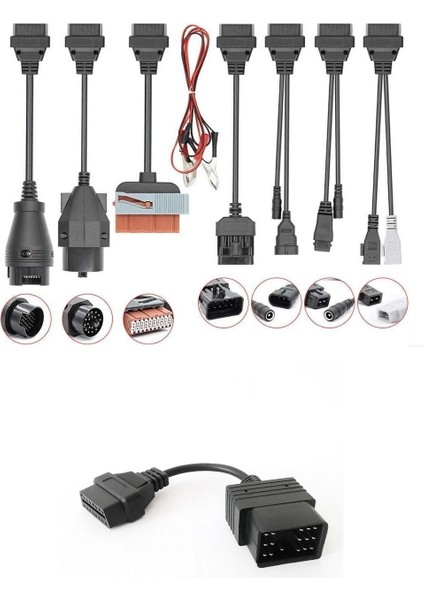 8 Parça Binek Kablo Seti + Toyota 17 Pin Kablo