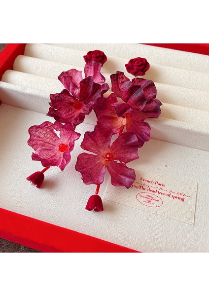 Yeni Gümüş Iğne Çiçek Kolye Küpe Tatil Tarzı Küpe Mori Taze Broş Sınıf Dekoratif Tatlı Küpe (Yurt Dışından)