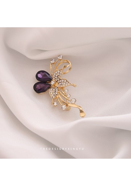 Yeni Moda Zirkonya Inci Küpeler Fransız Niş Retro Hafif Lüks Küpeler ve Broşlar Sınıf Dekorasyonu (Yurt Dışından)