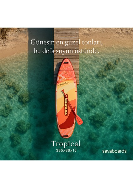 Tropical Orange Şişme Stand-Up Paddle Board