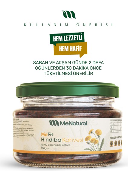 Mefit Hindiba Kahvesi 150GR - 30 Günlük - 60 Ölçek - Detox Kahve fırsatları