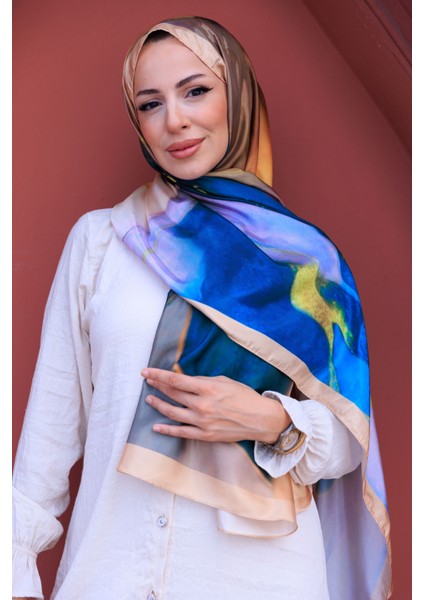 Soyut Deseni Ipeksi Şal