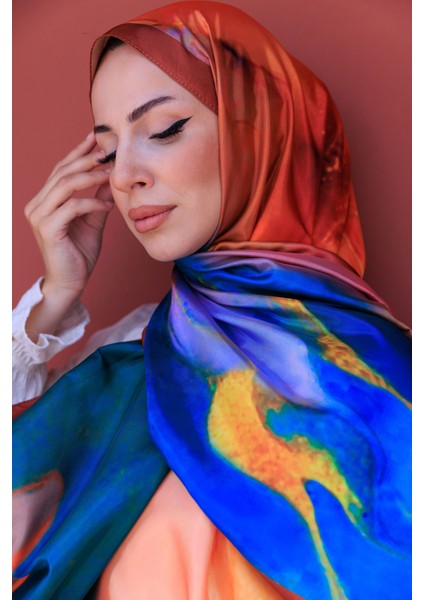 Soyut Deseni Ipeksi Şal indirimleri