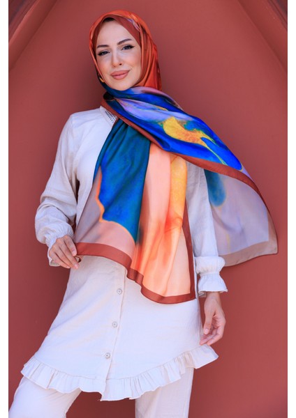 Soyut Deseni Ipeksi Şal