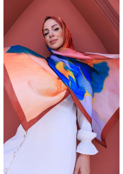 Soyut Deseni Ipeksi Şal