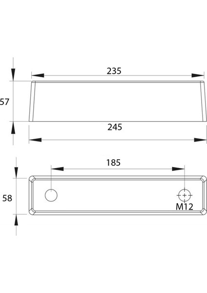 Tır Kamyon Kasa Arka Dyama Takozu 235X245 mm fiyatları
