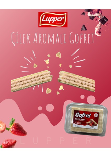 Çilek Aromalı Gofret 450 gr (Glikossuz) modelleri