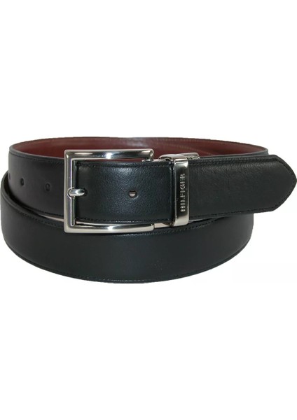 Tommy Hılfıger Erkek Kemer 11TL08X013-BLK-TAN