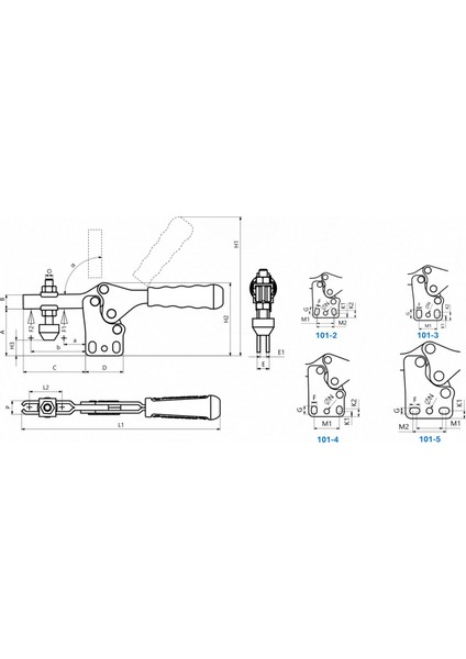 101-5 Dikey Tabanlı Yatay Bağlantı Elemanı 23673 modelleri