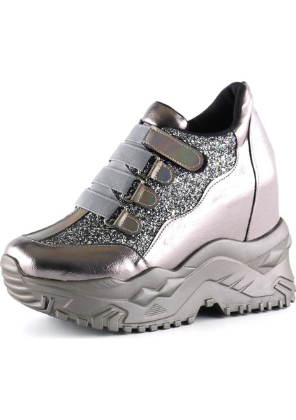 Alexandria Platin Simli Gizli Dolgu Topuklu Cırt Bantlı Günlük Ayakkabı fiyatları