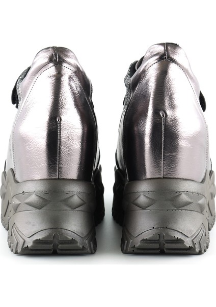 Alexandria Platin Simli Gizli Dolgu Topuklu Cırt Bantlı Günlük Ayakkabı fırsatları