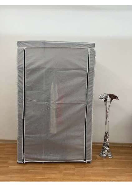 Tek Yandan Raflı Bez Dolap Gri | 7 Raflı, Çelik Iskeletli fiyatları